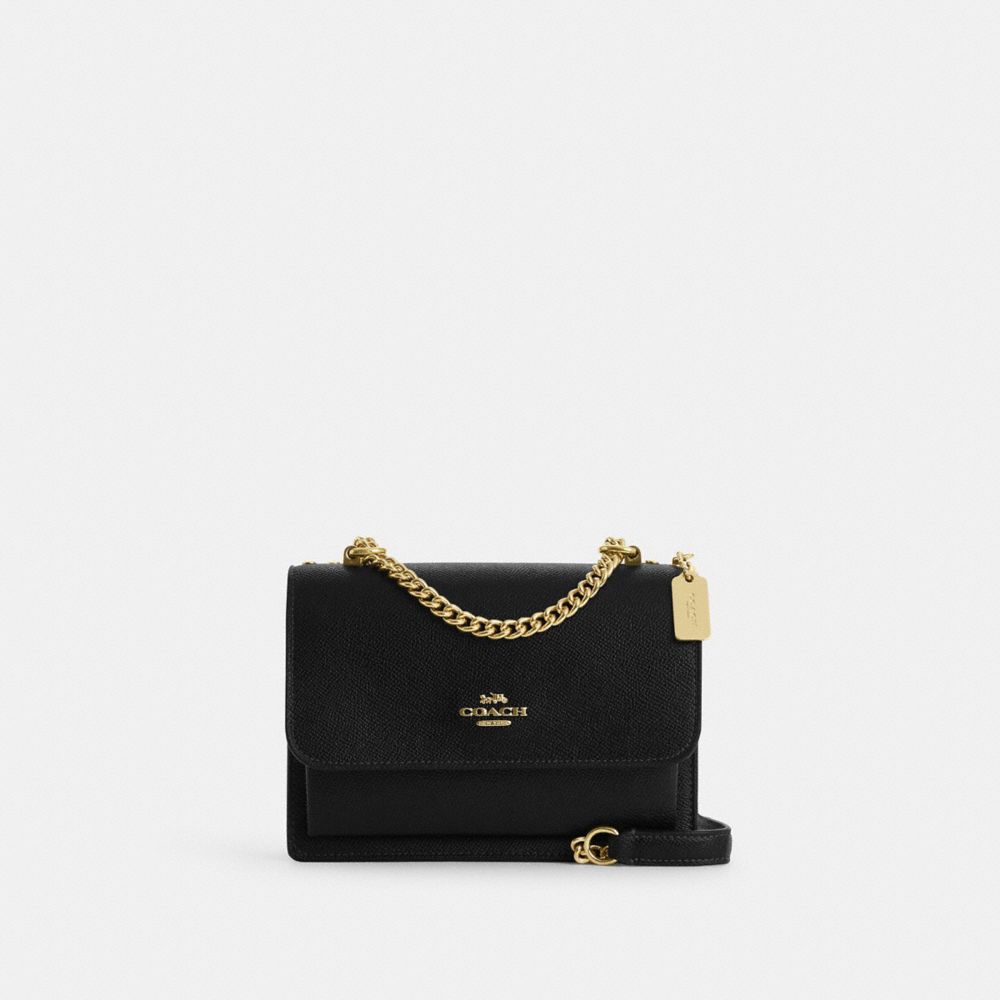 COACH®,Mini Klare Crossbody Bag,Crossbody,Logo,Metal,Day Party,Black,Front View
