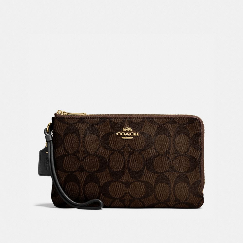 COACH® Outlet Double Zip Wallet In Signature Canvas