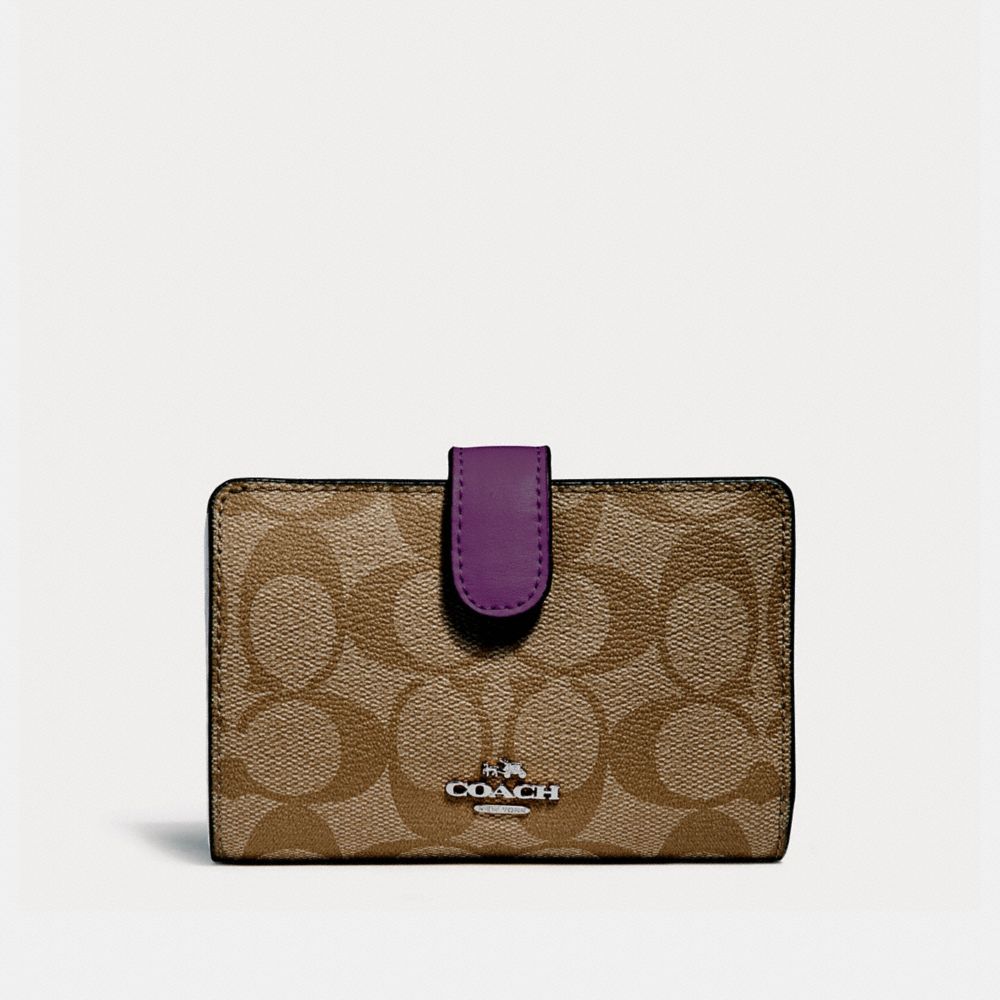 COACH® Outlet Medium Corner Zip Wallet In Signature Canvas