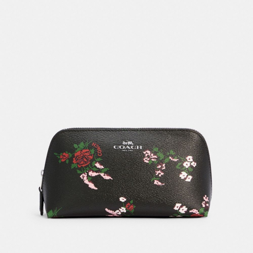 COACH® Outlet Cosmetic Case 17 With Cross Stitch Floral Print