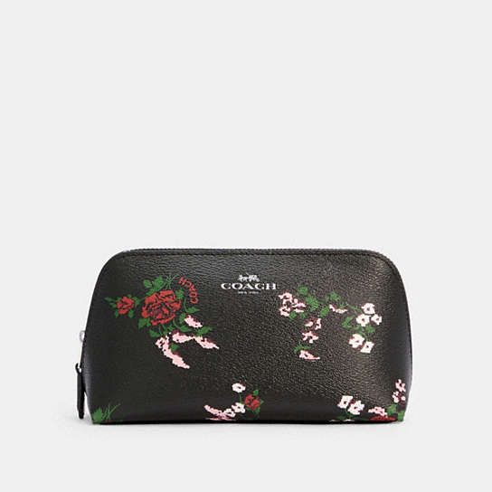 COACH® Outlet | Cosmetic Case 17 With Cross Stitch Floral Print