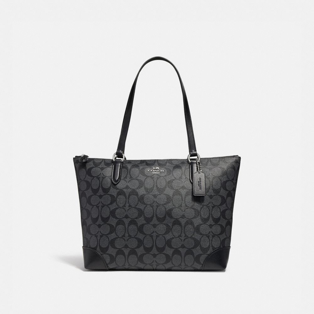 COACH® Outlet Zip Top Tote In Signature Canvas