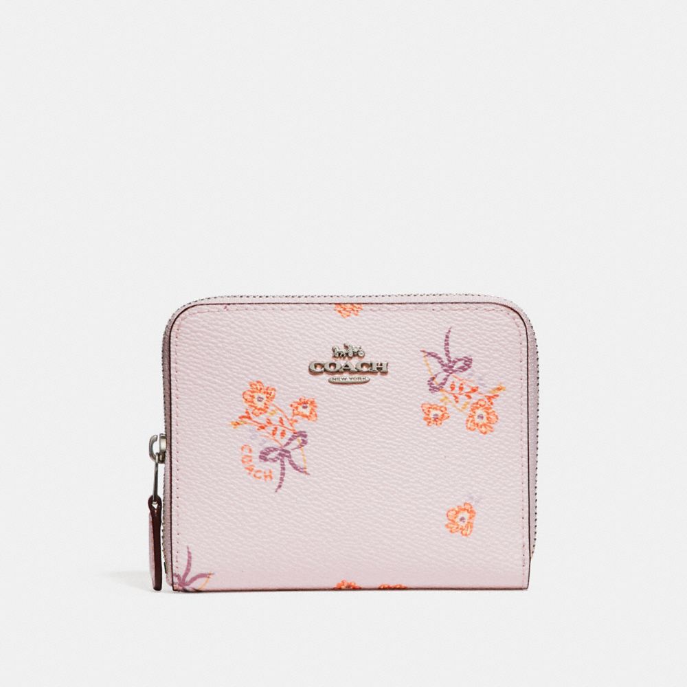 COACH® Outlet Small Zip Around Wallet With Floral Bow Print