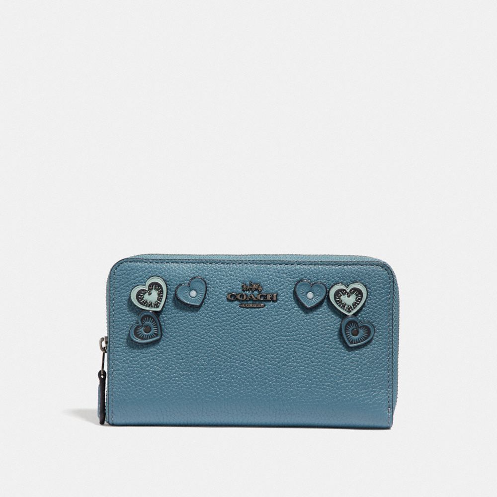 Coach Outlet Long Zip Around Wallet in Blue