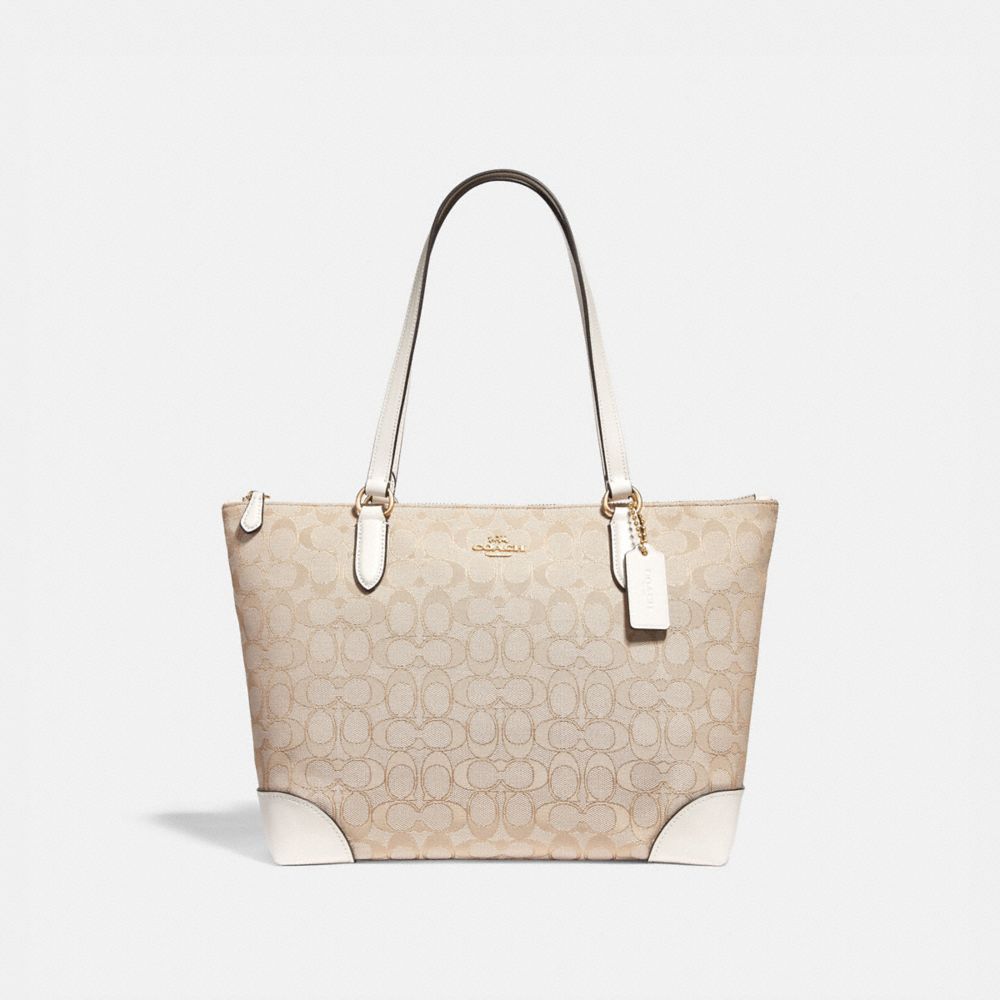 COACH® Outlet Zip Top Tote In Signature Jacquard