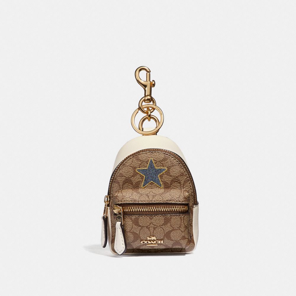 COACH® Outlet | Backpack Coin Case In Signature Canvas With Star