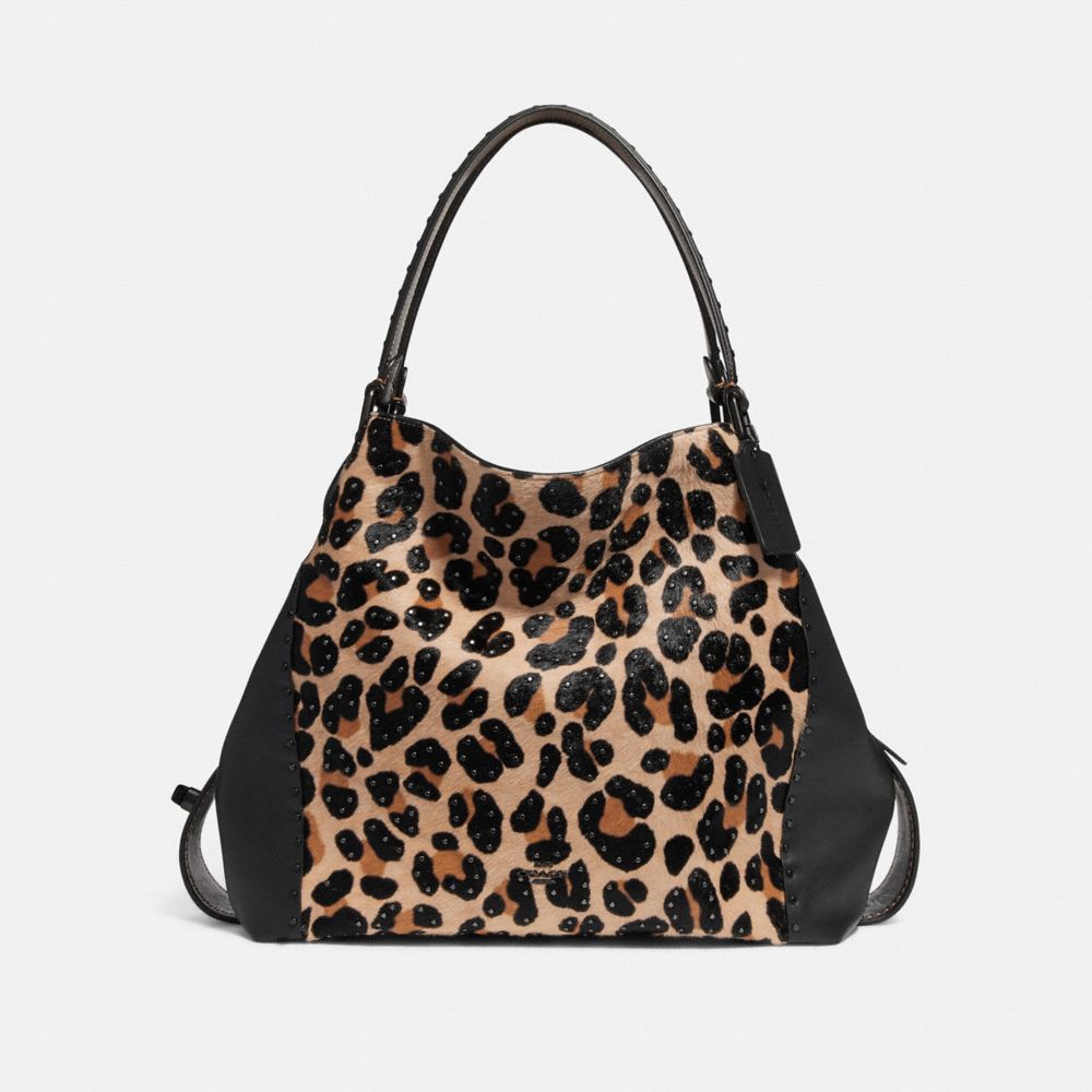 COACH® Outlet | Edie Shoulder Bag 42 With Embellished Leopard Print