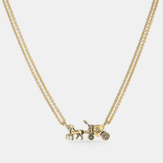 COACH® Outlet | Horse And Carriage Double Chain Necklace