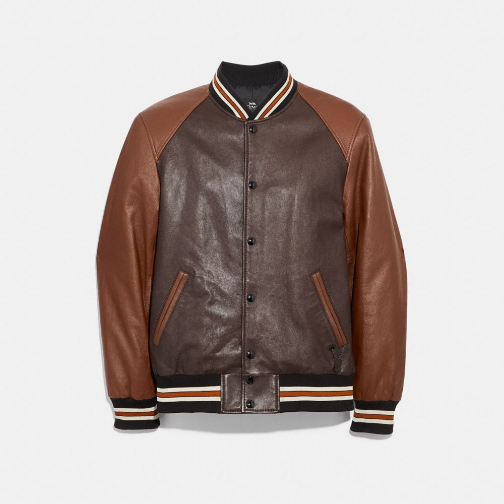 COACH® Outlet | Leather Varsity Jacket