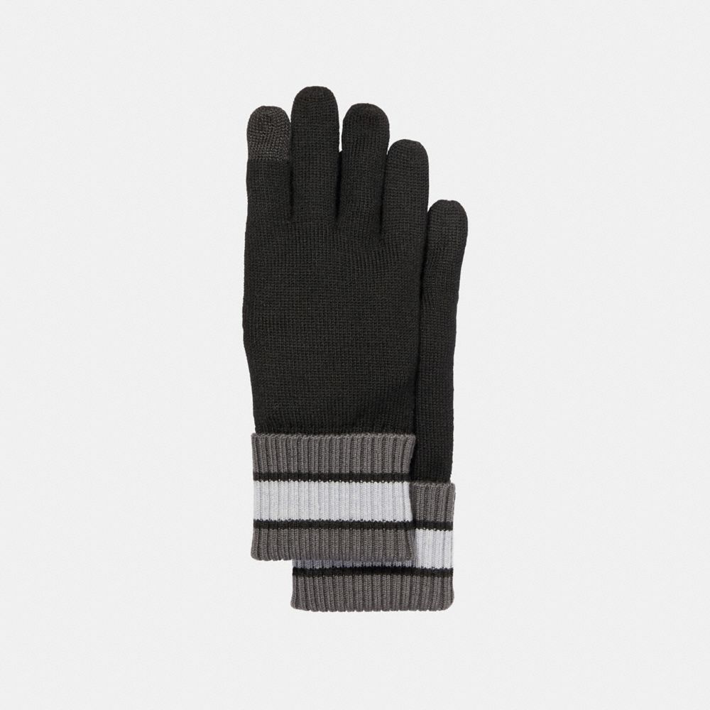 COACH® Outlet Varsity Stripe Knit Gloves