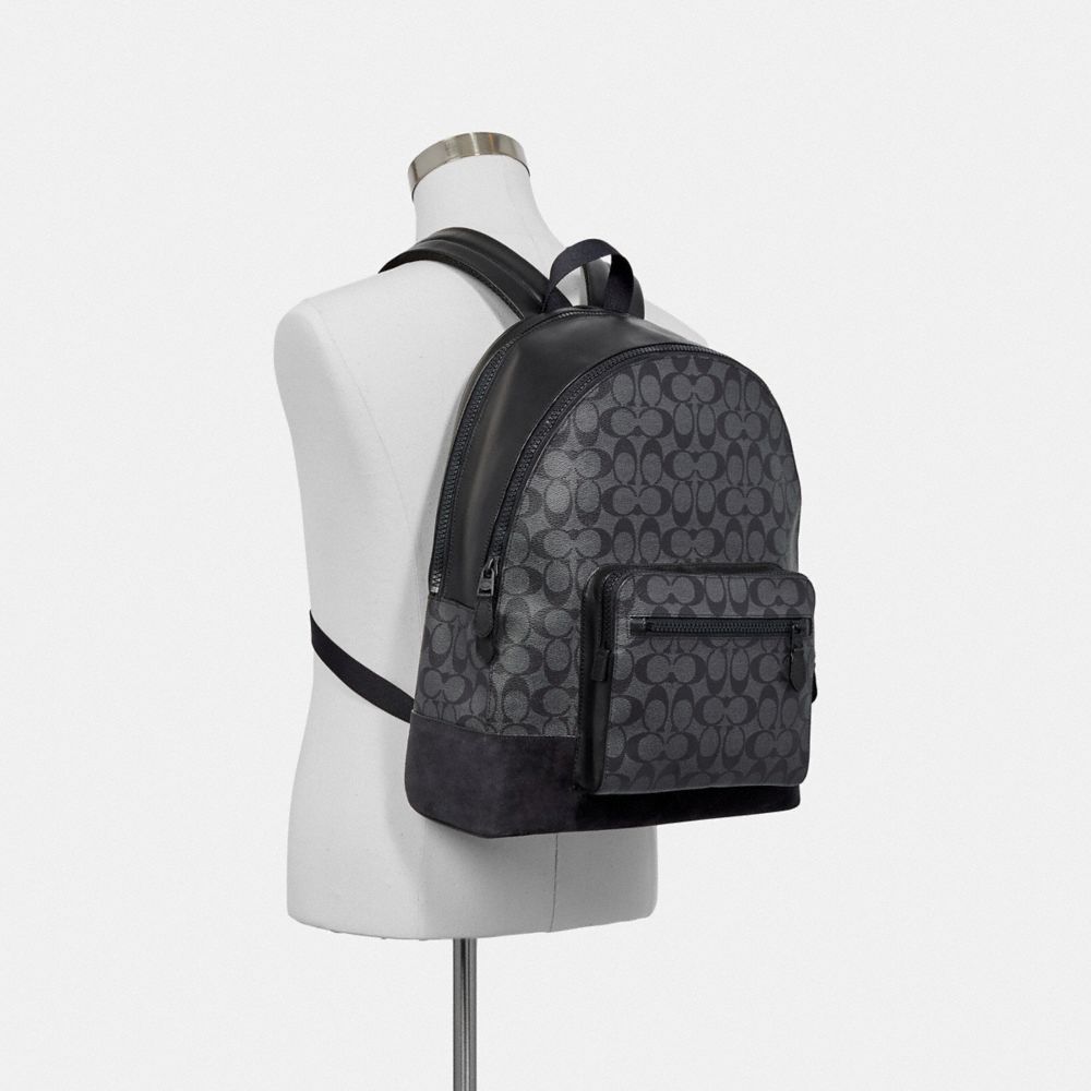 COACH® Outlet West Backpack In Signature Canvas