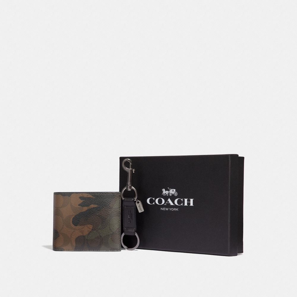 COACH® Outlet Boxed 3 In 1 Wallet Gift Set In Signature Canvas With
