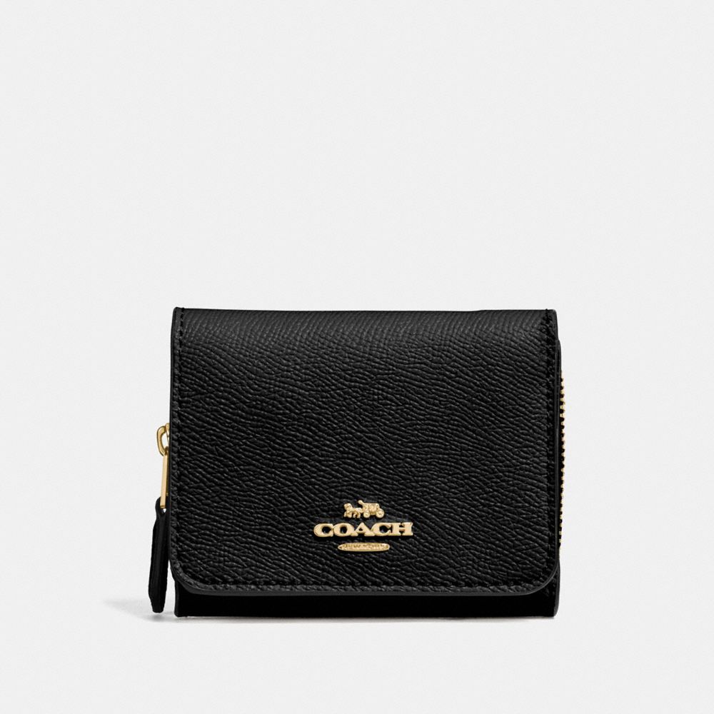 coach black trifold wallet
