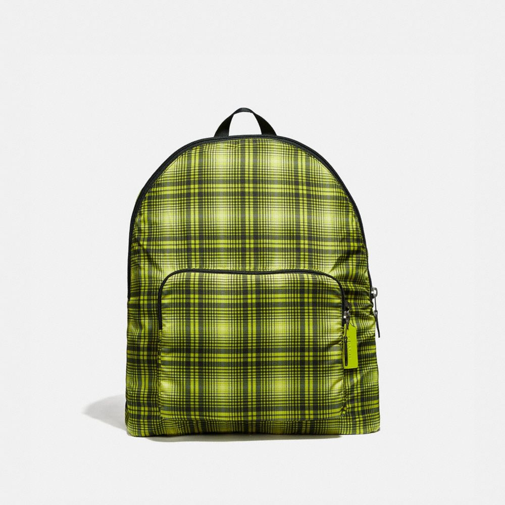 COACH® Outlet | Packable Backpack With Soft Plaid Print