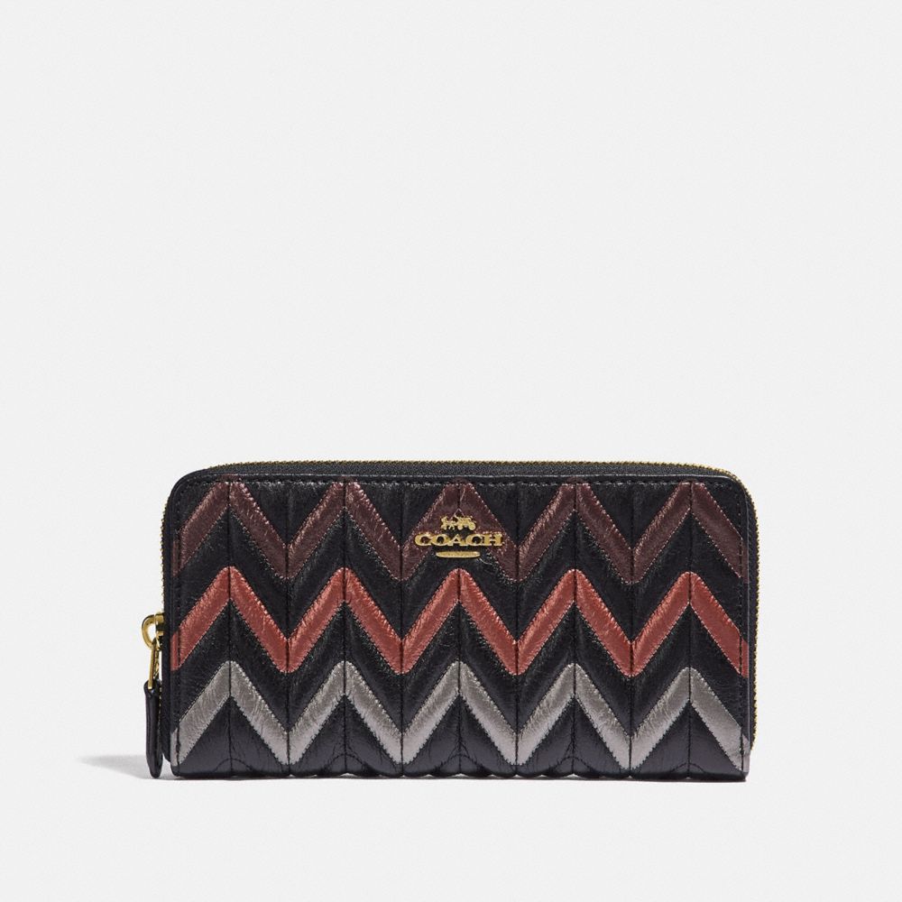 Accordion Zip Wallet Black –