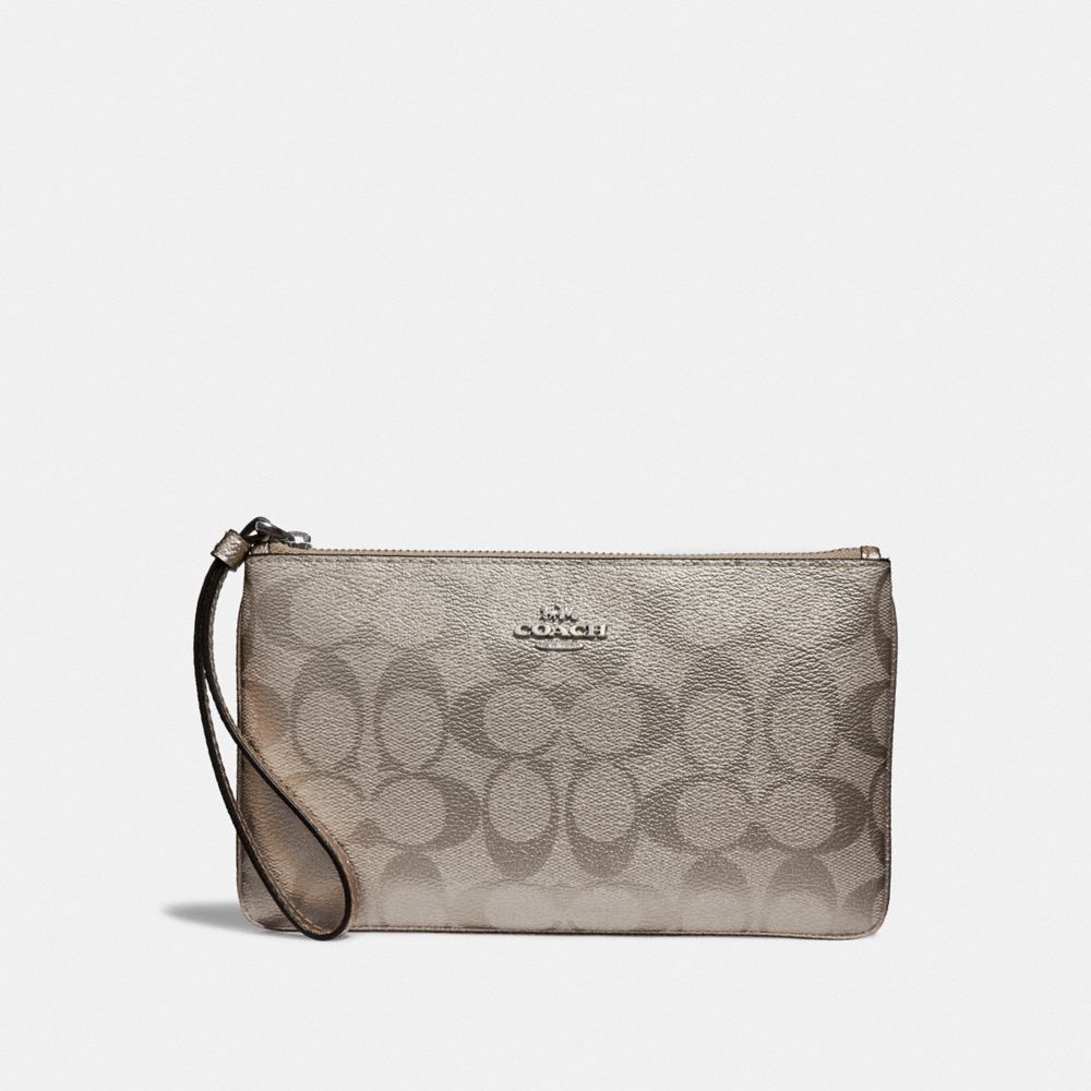 COACH® Outlet Large Wristlet In Signature Canvas