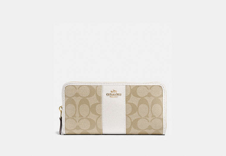 COACH® Outlet | Accordion Zip Wallet In Signature Canvas