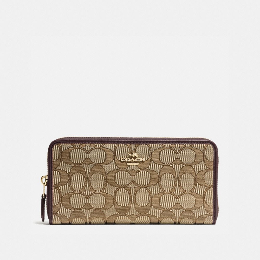 COACH® Outlet Accordion Zip Wallet In Signature Jacquard
