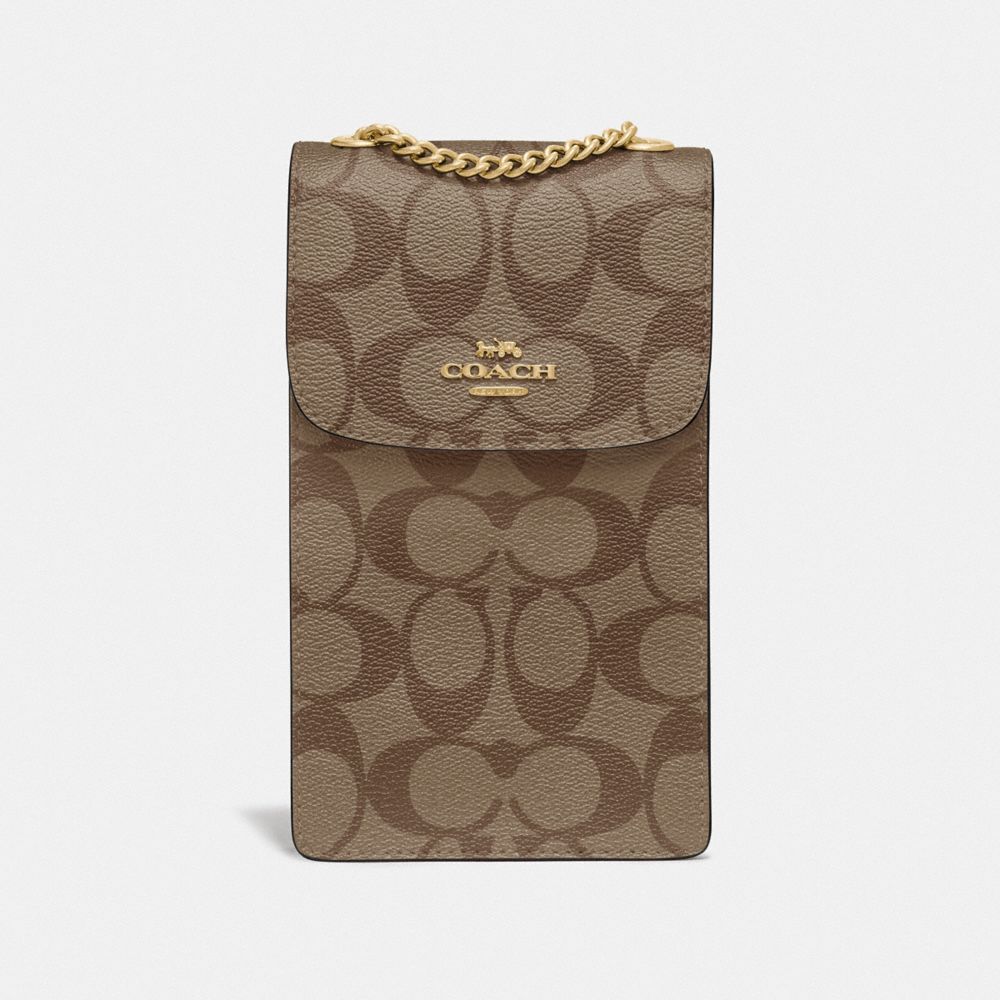 COACH® Outlet North/South Phone Crossbody In Signature Canvas