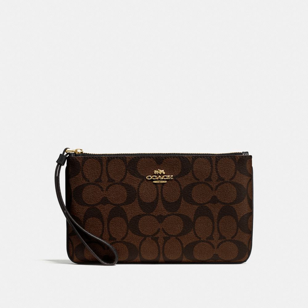COACH® Outlet Large Wristlet In Signature Canvas