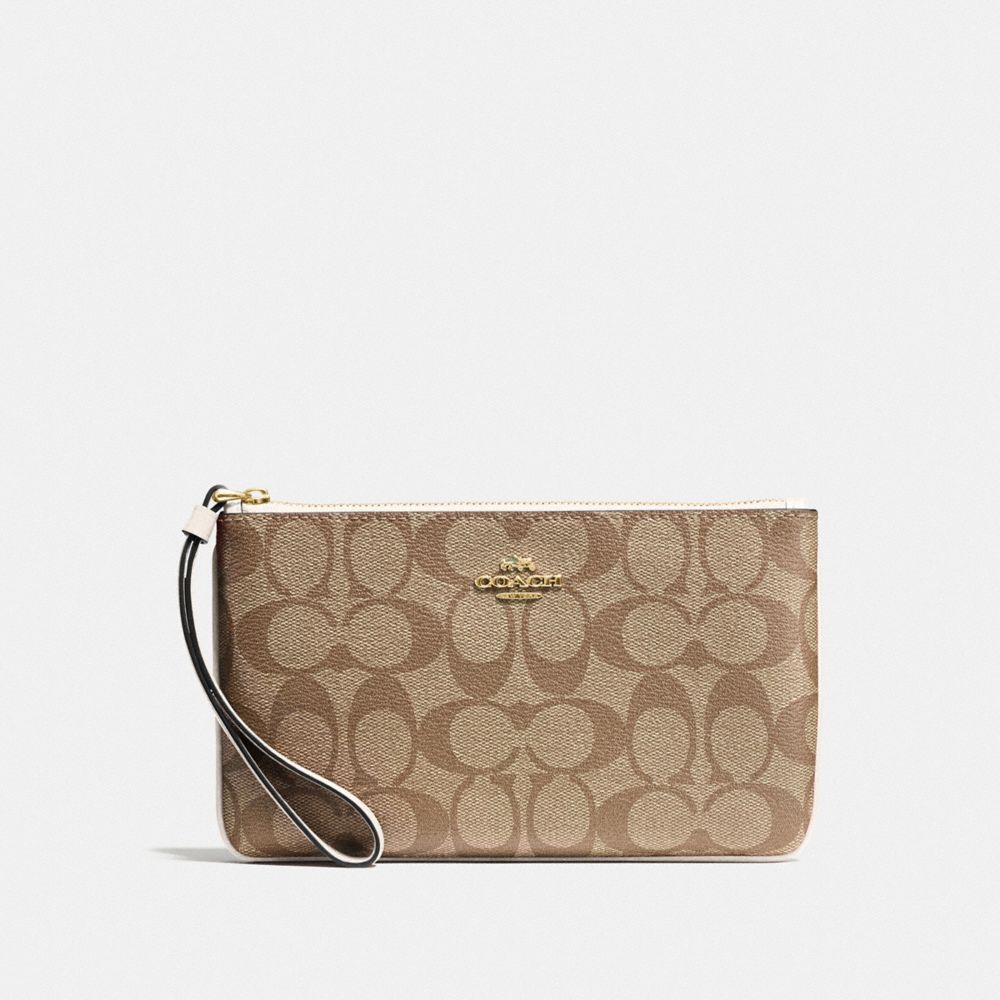 COACH® Outlet Large Wristlet In Signature Canvas