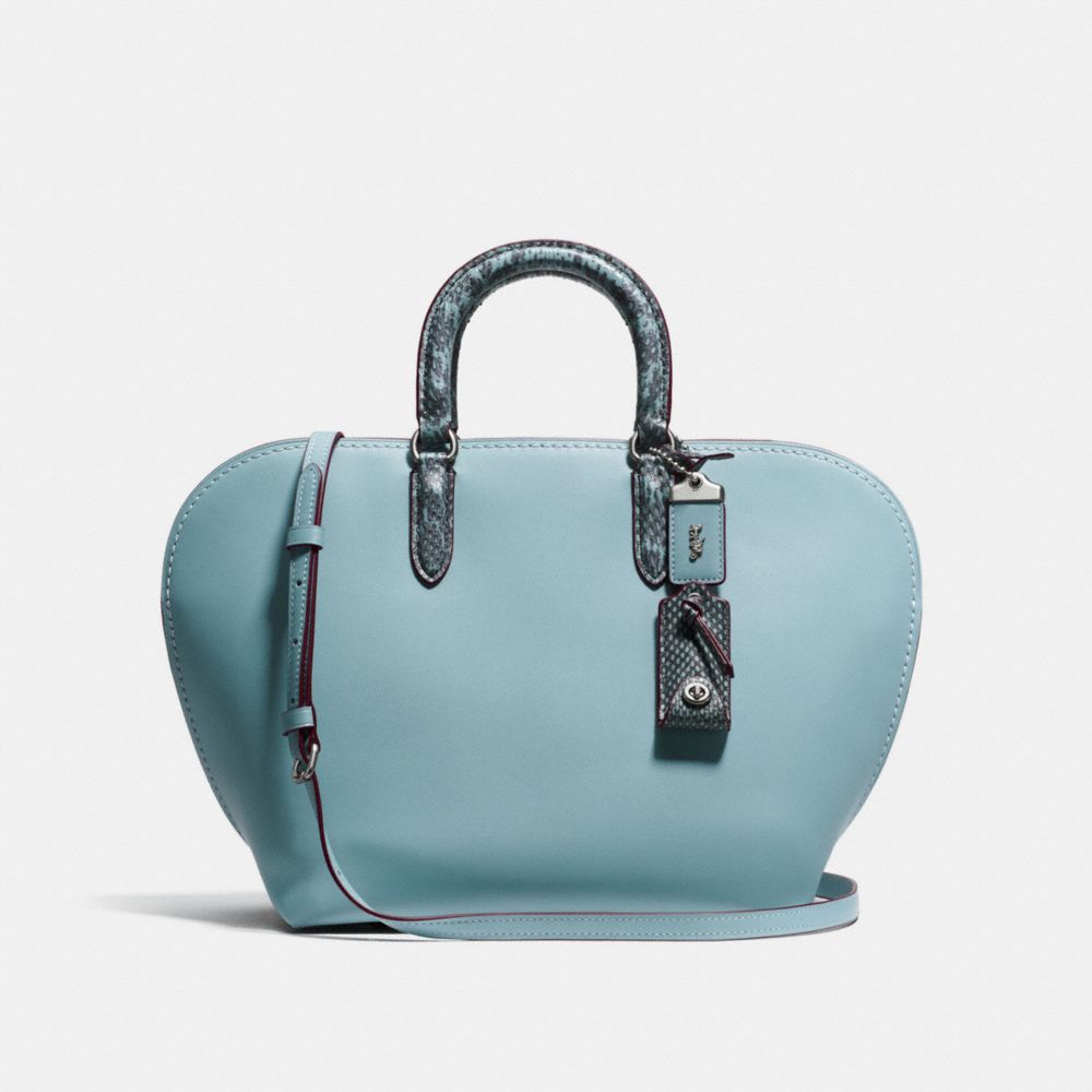 COACH® Outlet | Dakotah Satchel With Colorblock Snakeskin Detail