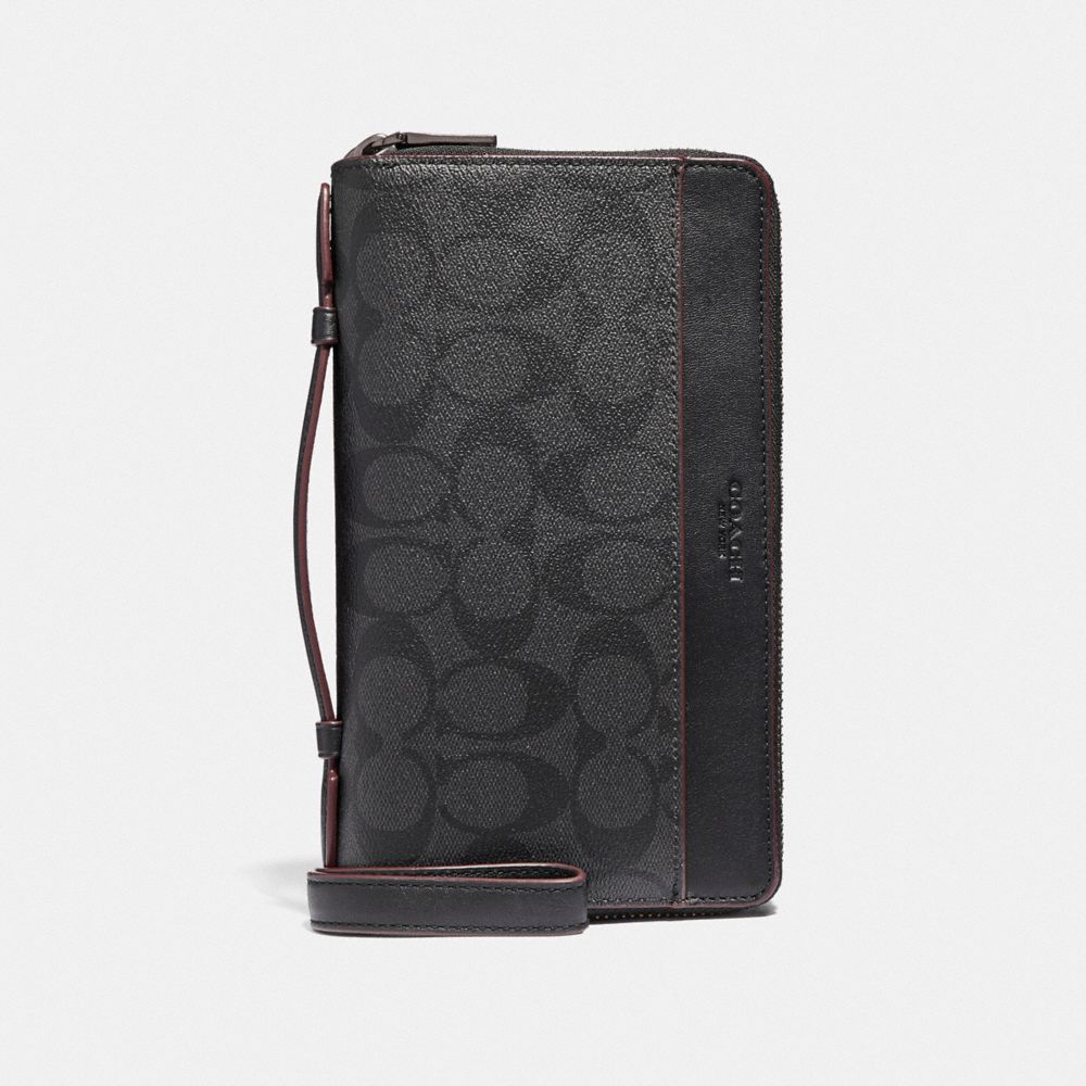 COACH® Outlet Double Zip Travel Organizer In Signature Canvas