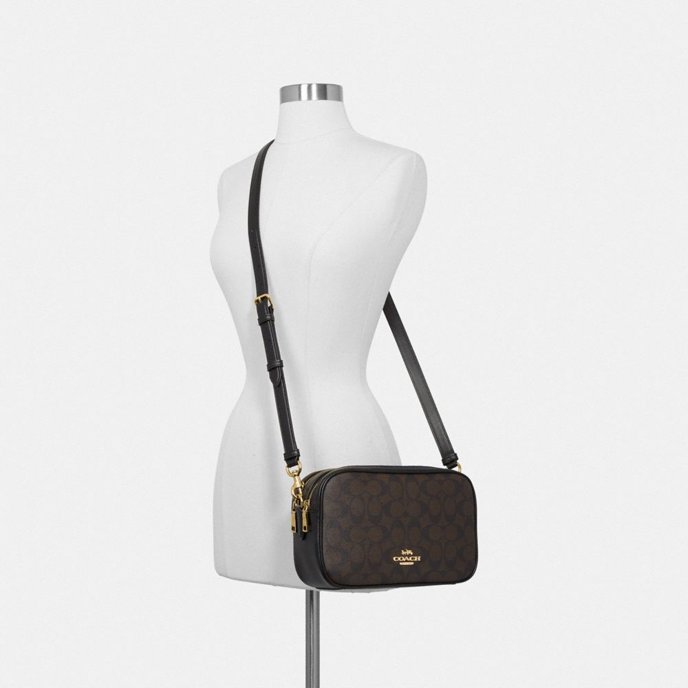 Coach Jes Crossbody In Signature Canvas Brown & Black blog.knak.jp