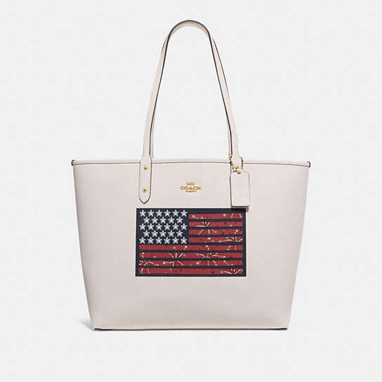 Huge scramble ball COACH® Outlet | Reversible City Tote With Americana Flag Motif