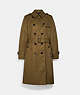 COACH®,LONG TRENCH,cotton,DARK UTILITY,Front View