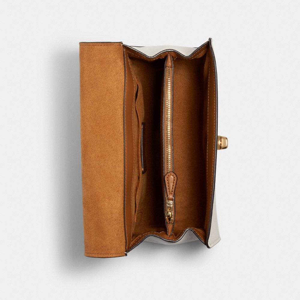 coach tilly top handle with dandelion floral print