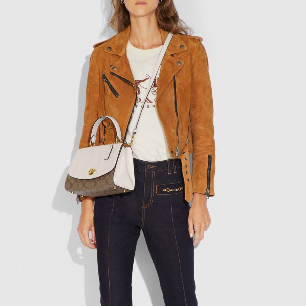 COACH® Outlet Tilly Top Handle Satchel With Signature Canvas