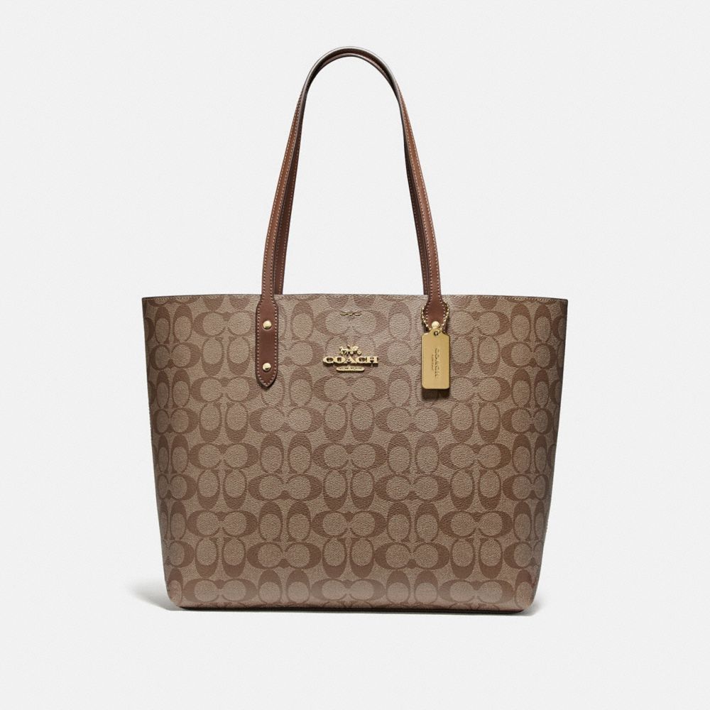 Authentic Coach Town Tote In Signature Canvas, Luxury, Bags Wallets On ...