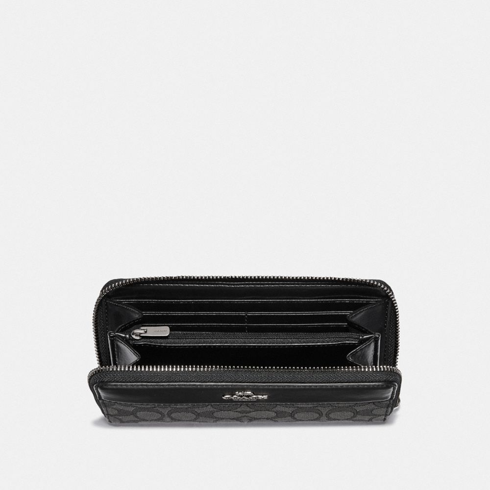 COACH® Outlet Accordion Zip Wallet In Signature Jacquard With Stripe