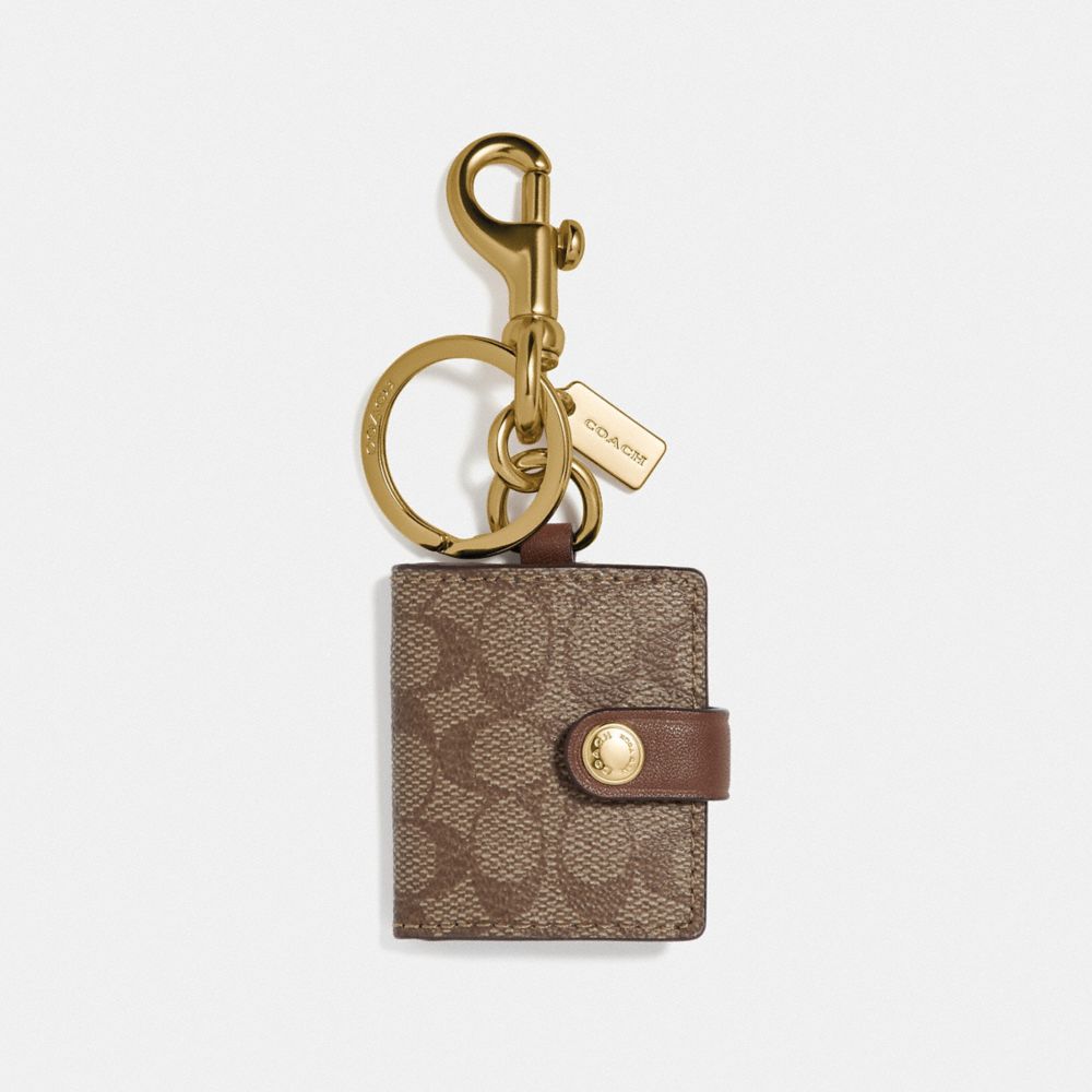 COACH® Outlet Picture Frame Bag Charm In Signature Canvas