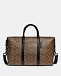 COACH®,TREKKER BAG IN SIGNATURE CANVAS,Leather,Gunmetal/Tan,Front View