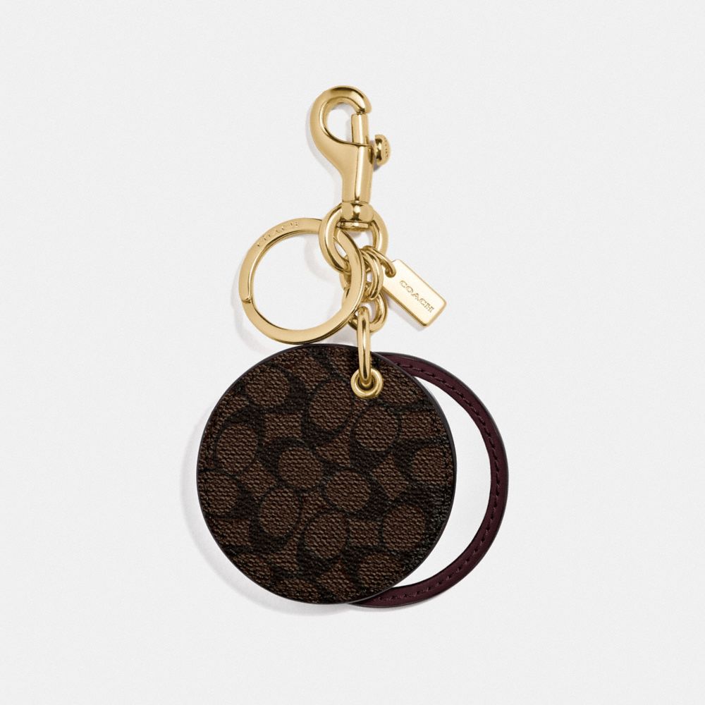 Mirror Bag Charm In Signature Canvas - COACH® Outlet