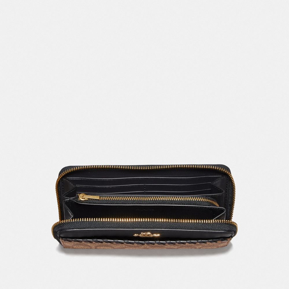 coach accordion zip wallet