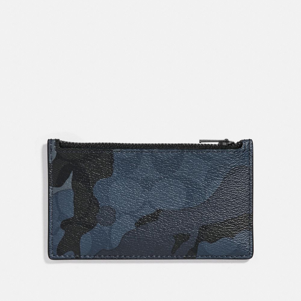 COACH® Outlet Zip Card Case In Signature Canvas With Camo Print