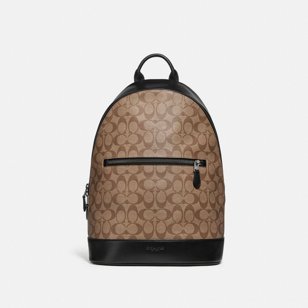 COACH® Outlet West Slim Backpack In Signature Canvas