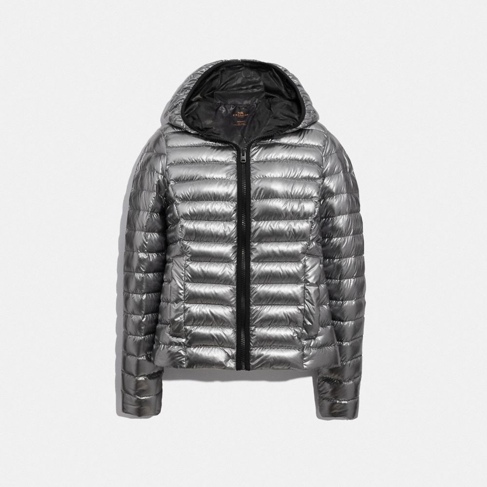 coach packable down jacket