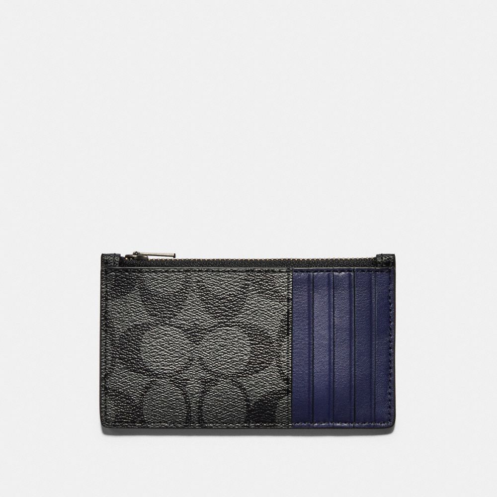 COACH® Outlet Zip Card Case In Colorblock Signature Canvas