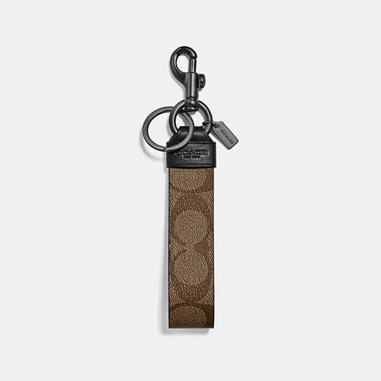 COACH® Outlet | Large Loop Key Fob In Signature Canvas