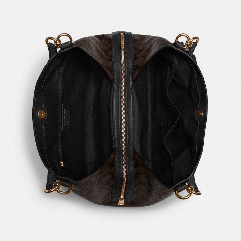 COACH® Outlet Hallie Shoulder Bag In Signature Canvas