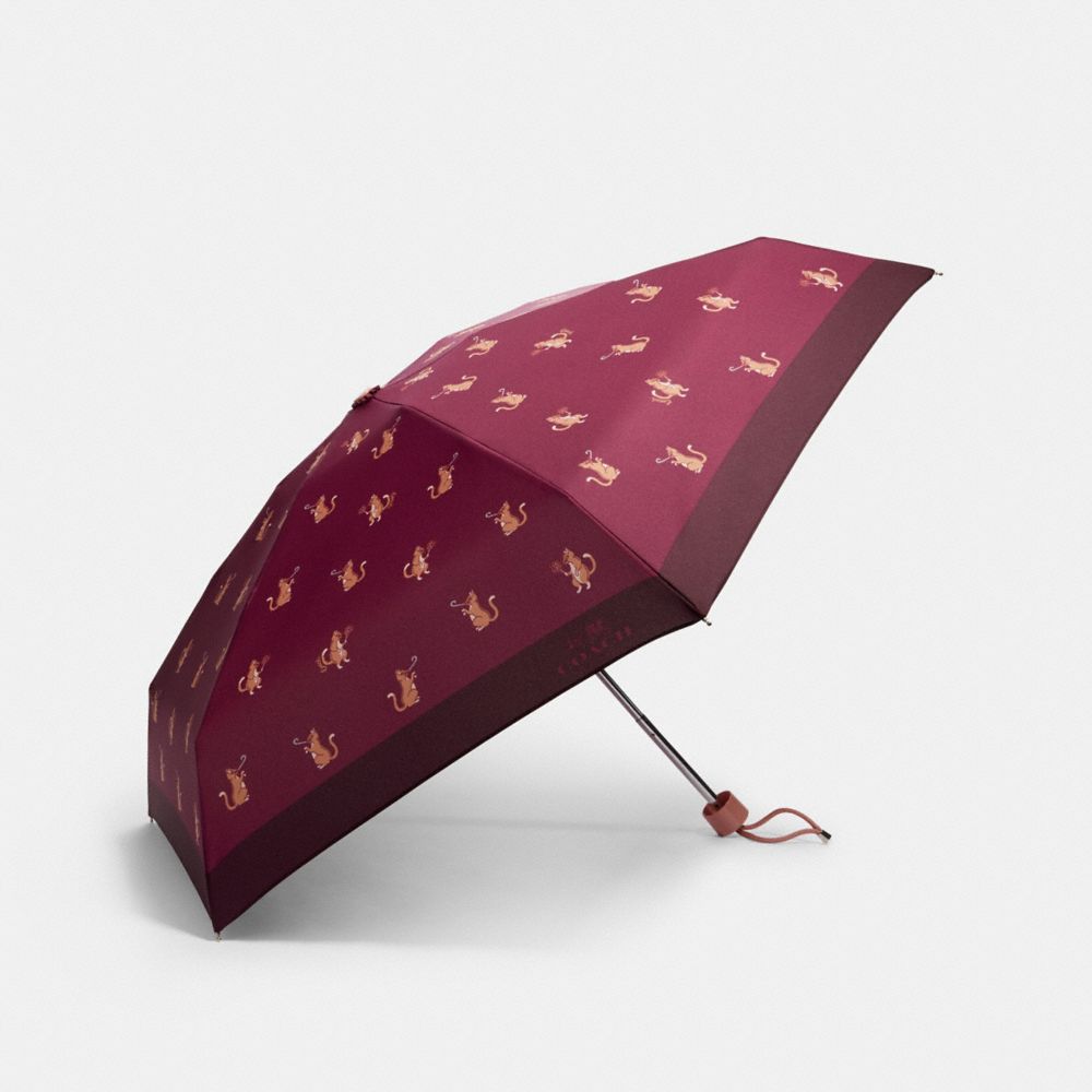 COACH® Outlet Mini Umbrella In Signature Party Cat Print