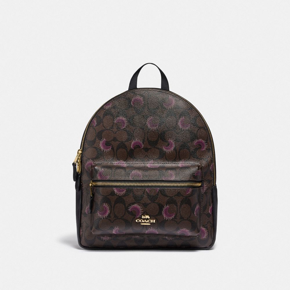 COACH® Outlet Medium Charlie Backpack In Signature Canvas With Moon Print