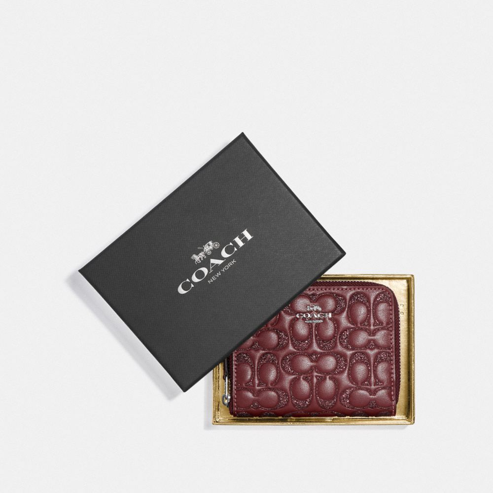 COACH® Outlet Boxed Small Zip Around Wallet In Signature Leather