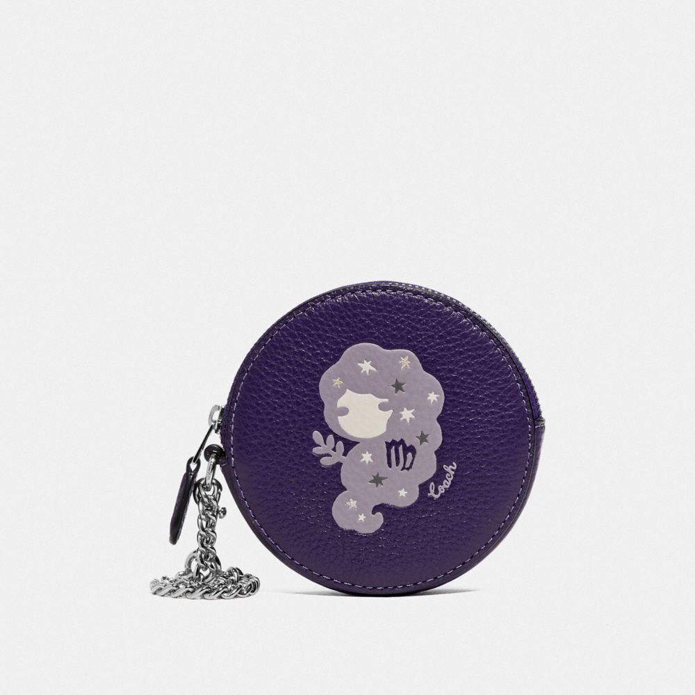 COACH® Outlet Round Coin Case With Virgo