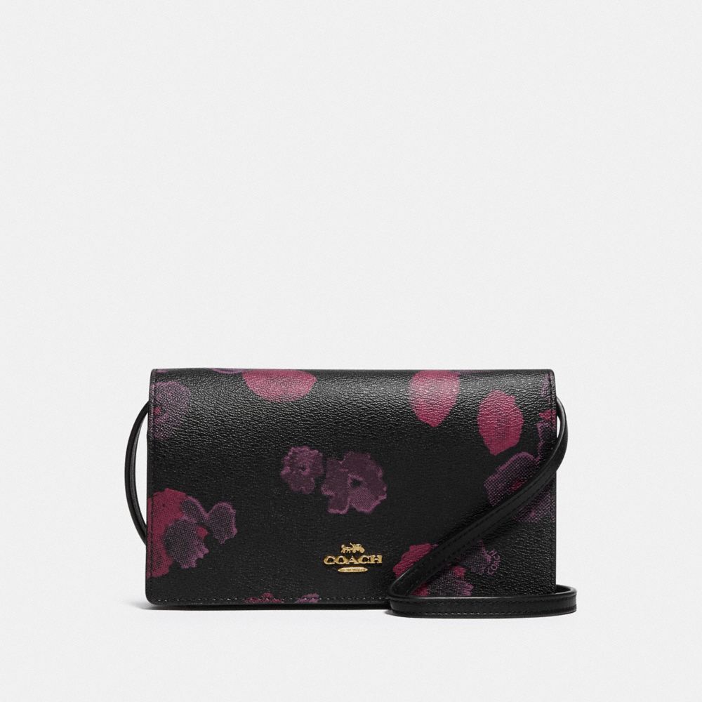 Coach® Outlet Hayden Foldover Crossbody Clutch With Halftone Floral Print