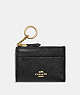 COACH®,MINI SKINNY ID CASE,Leather,Mini,Gold/Black,Front View